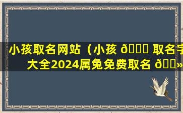 小孩取名网站（小孩 🐎 取名字大全2024属兔免费取名 🌻 ）